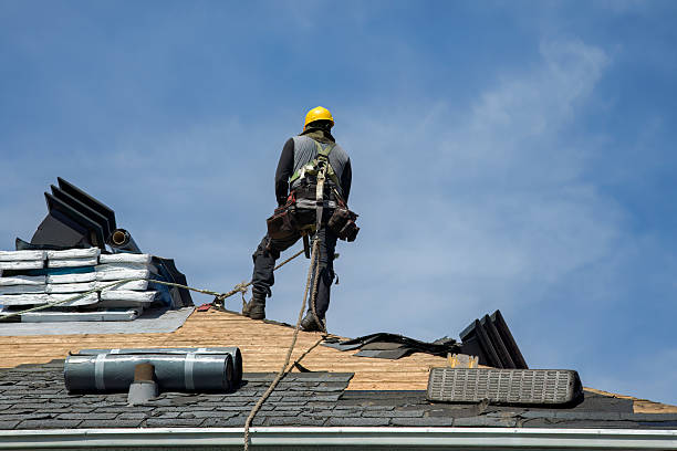 Professional Roof Replacement technician working in Montpelier, ND